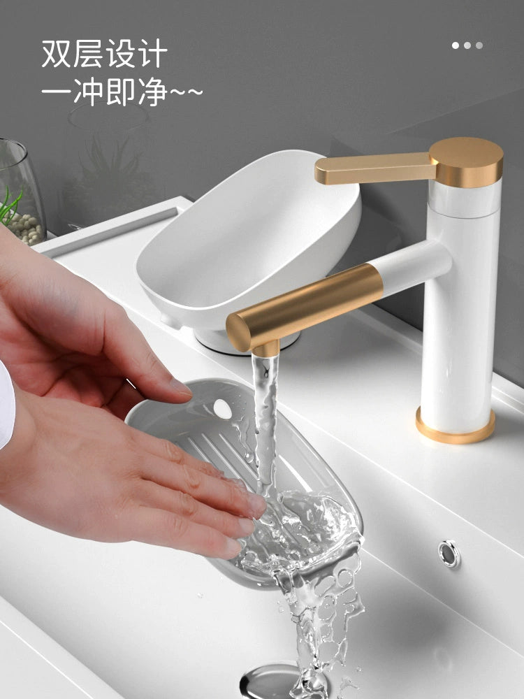 Soap Dish Drain Luxury Soap Holder Bathroom Shelf